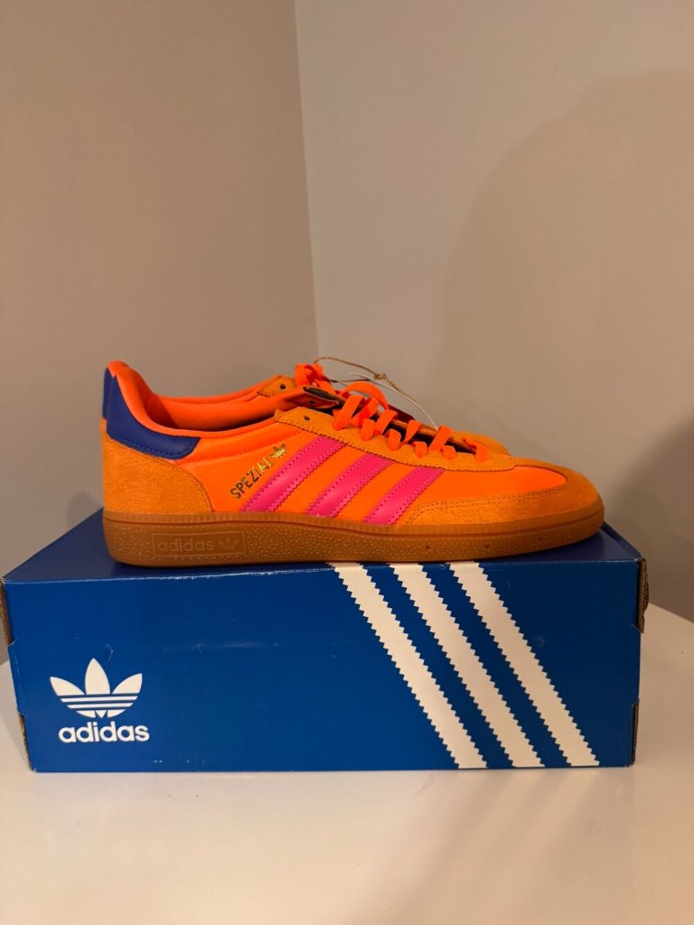 Adidas Handball Spezial orange and pink sneaker in sice